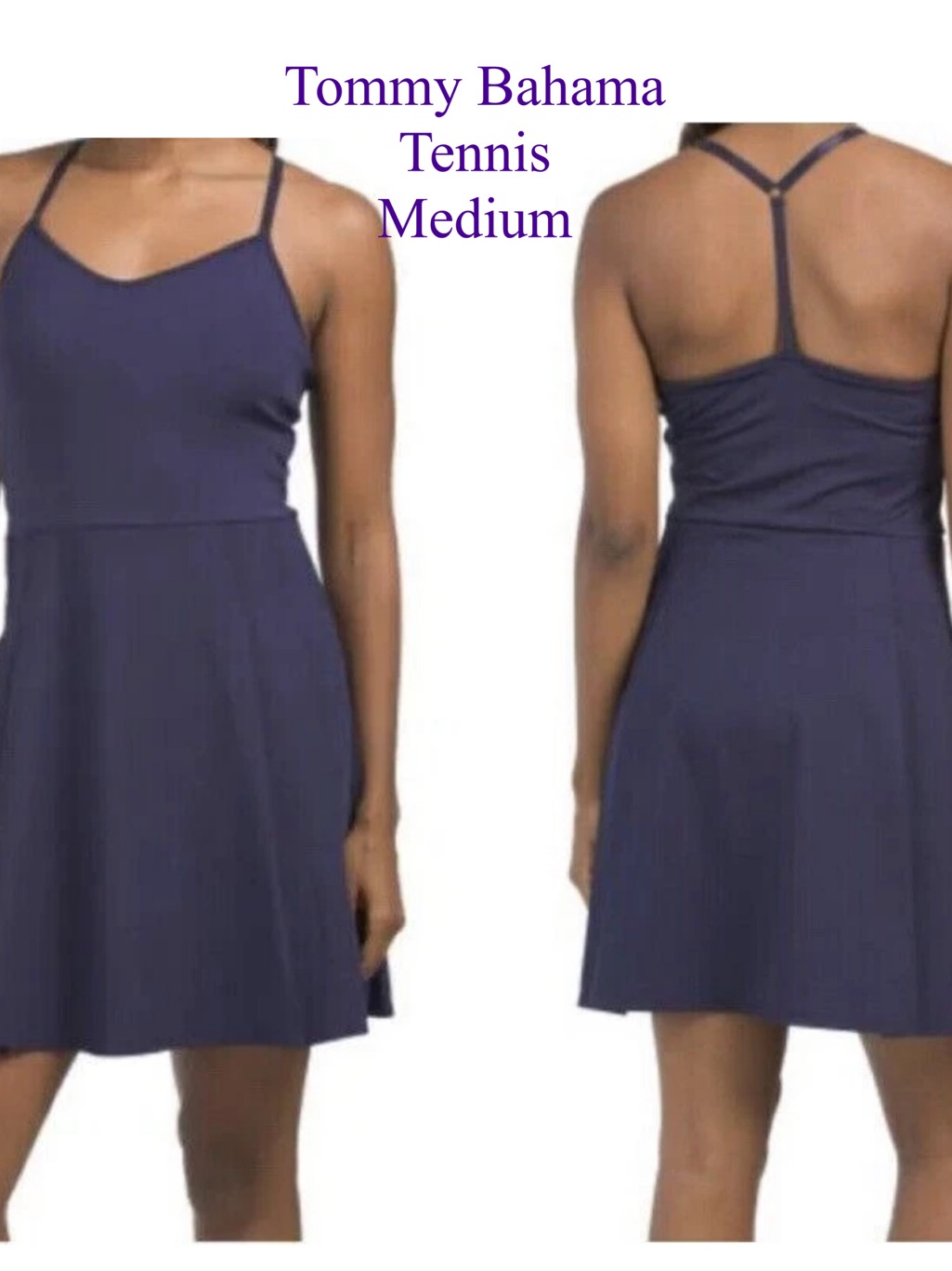 Tommy Bahama Blue Tennis Racerback Pleated Skort Dress- Medium
